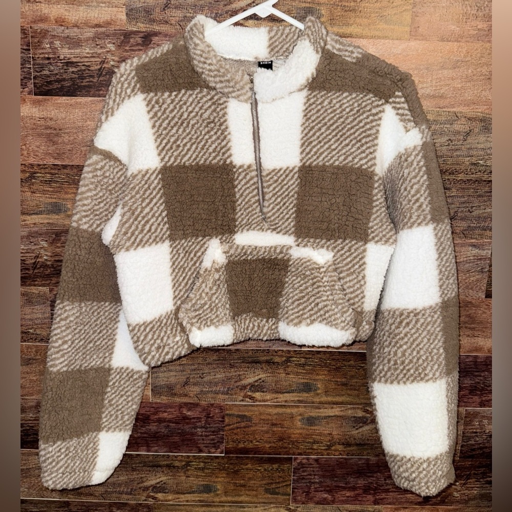 SHEIN, Brown/White Fleece, Size S
#0222